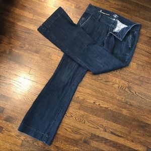 Dark Rinse Modern Trouser/Wide Leg Jeans